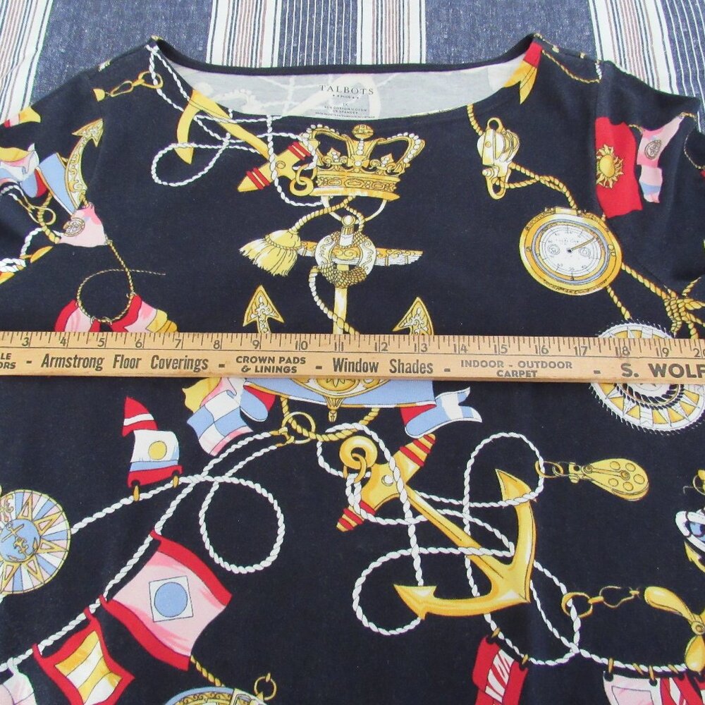 Nwt Talbots Nautical Print Top Plus Size 1x - image 4